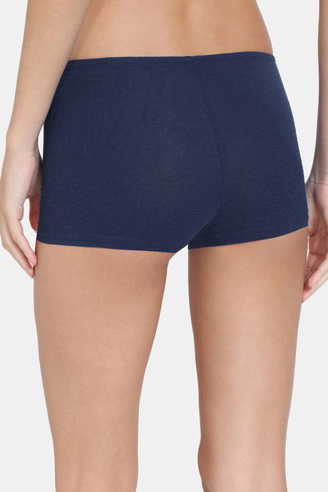 Zivame Girls Anti-Microbial Low Rise Full Coverage Boyshort Panty - Peagent Blue — image 2